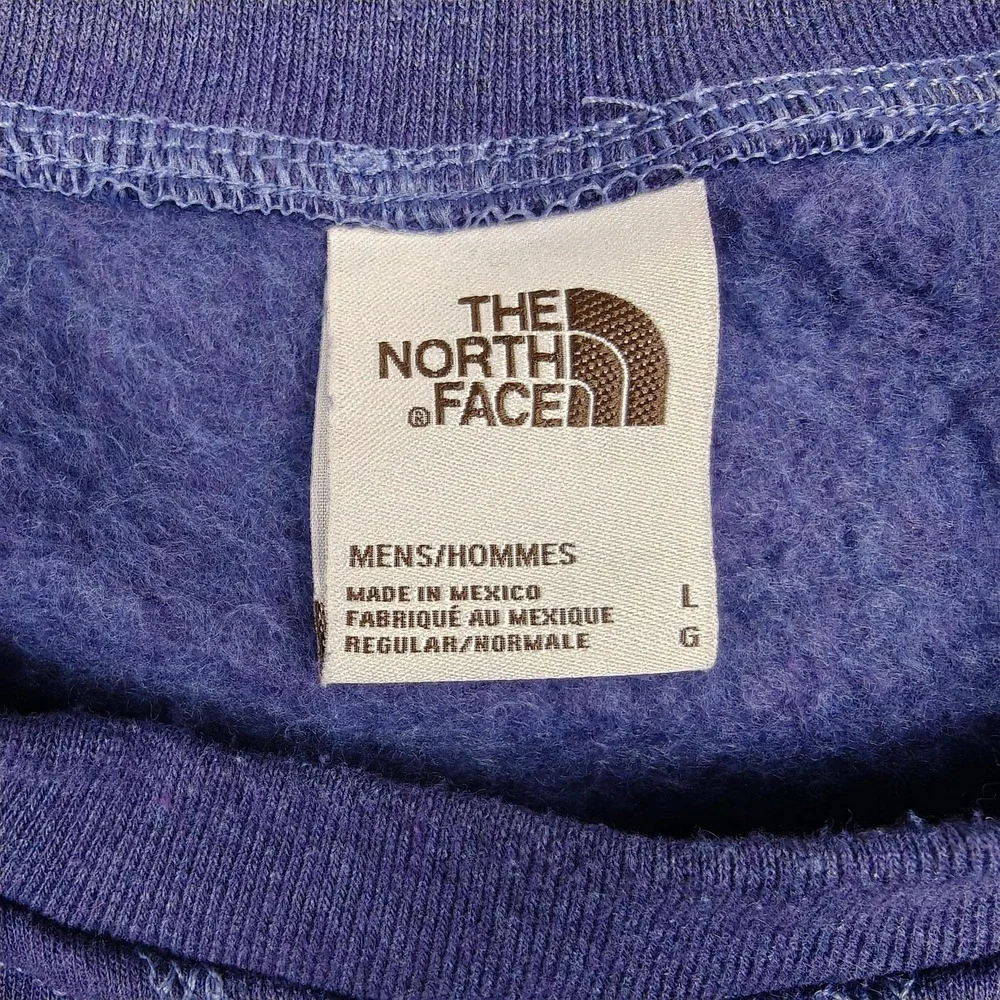 The North‎ Face Sweatshirt Mens Large Purple Heritage Patch Fleece Crewneck